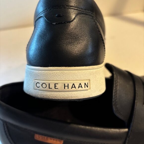 Cole Haan Men\'s 12M Black Leather Slip on Loafers Cushioned Insole Rubber Soles main image 6